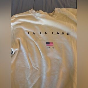 Pale Yellow La La Land USA sweatshirt